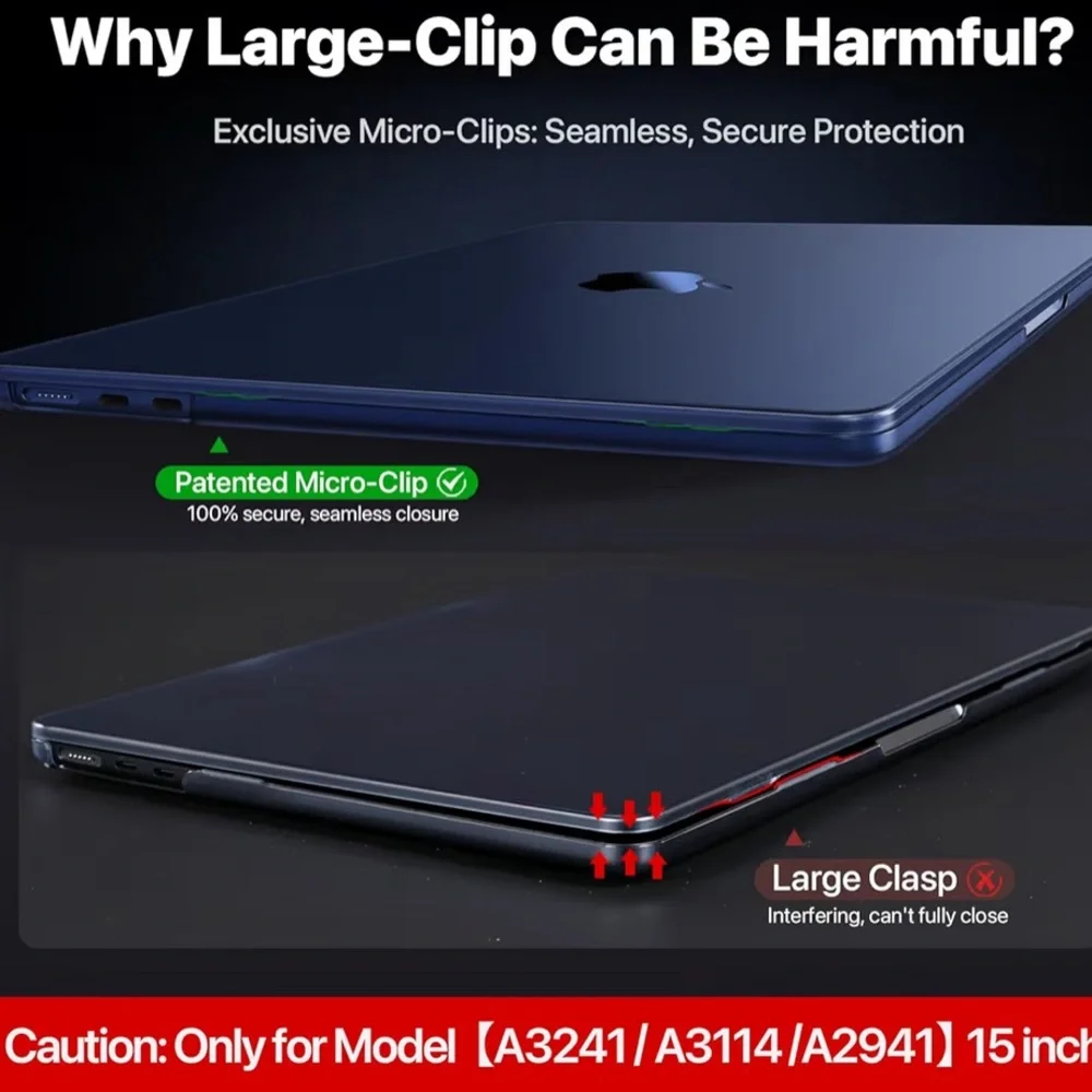 MacBook Air 15 HardShell Laptop Cover Midnight Clear